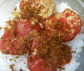トマトのパン粉焼きライス