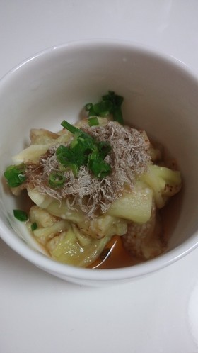 おなすのとろろ昆布和え