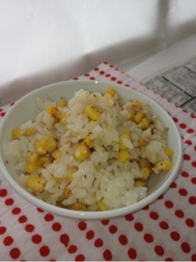 えのき氷でトウモロコシご飯