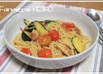 ズッキーニとトマトのコンソメスパゲティ