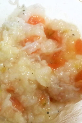 離乳食中期~お粥を美味しく☆トマシラス粥