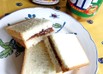 ヌテラとピーナッツバターのサンドイッチ