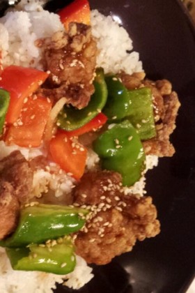忙しい主婦★からあげ丼