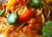 カラフル野菜のトマトクリームパスタ