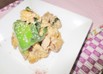 豚こま切れ肉のブランデーで野菜炒め