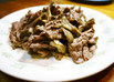牛肉と舞茸のバター醤油炒め