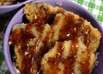 アジフライとたっぷりキャベツ丼
