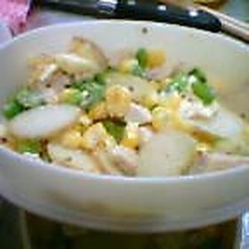 蒸し鳥と野菜のポテトサラダ