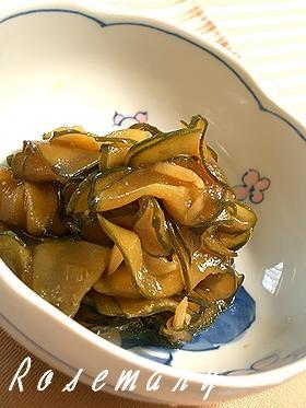 夏はひんやり。　胡瓜と生姜の煮びたし