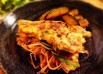 野菜炒めの材料で豚肉の野菜挟みピカタ