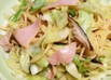 ✿たっぷりキャベツとハムの和風パスタ✿