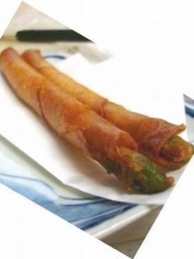 まるごと一本＊アスパラの豚春巻