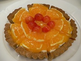 タルトオランジェ(豆腐クリームとオレンジのタルト)
