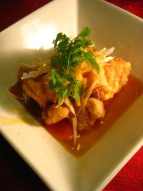 辛くて香ばしい鶏唐上げ