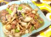 牡蠣・ベーコン・セロリのレモン炒め