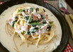 ランチに簡単★バジルチーズクリームパスタ