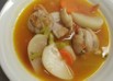 カブと鶏肉のトマトスープ