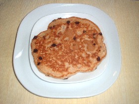全粒粉とオートミールのホットケーキ