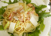 大根とセロリのペペロンチーノ風パスタ