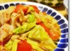 トマトと豚バラの醤油麹炒め