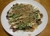ホルモン入りねぎ焼き（お好み焼き風）