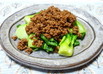 青梗菜のひき肉かけ