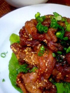 ごまたーっぷりの、豚肉のから揚げ。