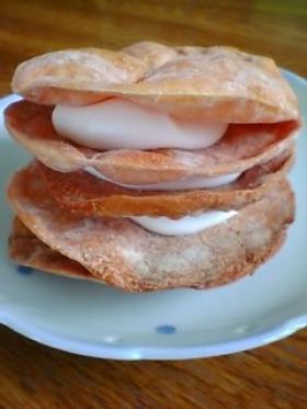 餃子の皮が余ったら♪マシュマロ☆ミルフィーユ