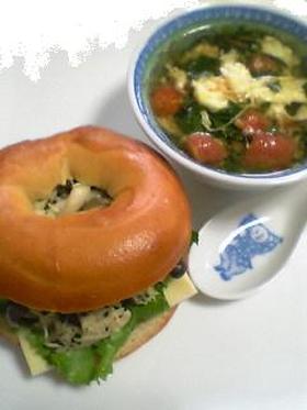 トマトとモロヘイヤのさっぱりスープ 一人分46kcal 塩分1.4g