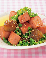 スパム®とこんにゃくのねぎレモンがけ