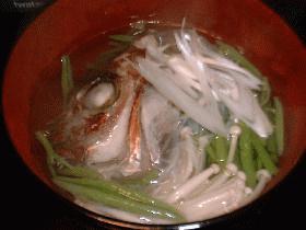 鯛とじゅんさいの塩魚汁（しょっつる）鍋