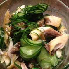 もずくと塩鯖の和え物