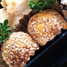 和スイーツ×南瓜♡甘辛♡コロコロごま団子