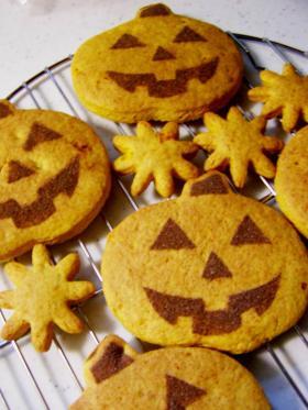 ハッピーハロウィンクッキー(ホットケーキミックスを使って)