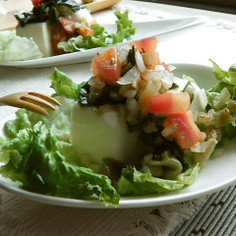 満腹野菜の食べるドレッシング冷奴サラダ♬ 満腹野菜の食べるドレッシング冷奴サラダ♬