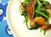 椎茸とほうれん草のオリーブオイルソテー
