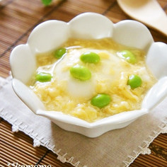 冷でも温でも♫玉子と枝豆のあんかけ豆腐