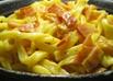 手作り卵白パスタのカルボナーラ