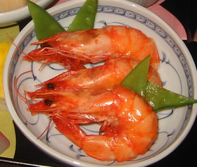 殻つきえびの酒塩煮