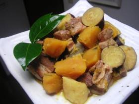 ホクホクかぼちゃとサツマイモのこってり煮物