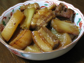豚の角煮黒酢でさっぱり♪