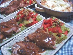 鶏肉の味噌照焼き