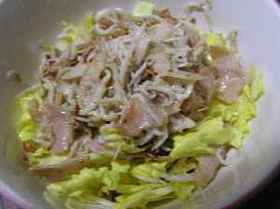 白菜のベーコンしらすサラダ