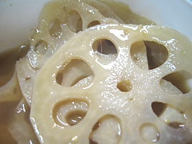 れんこんの辛子醤油漬け