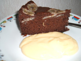 美味しいバナナサンドチョコケーキ