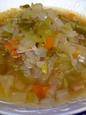 ・・５種の野菜と仲間たちスープ・・