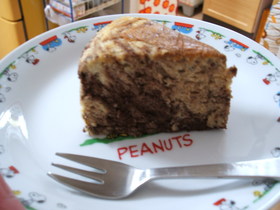 低カロ!チョコバナナマーブルスフレ♪