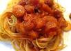 簡単すぐできるトマトソースのスパゲッティ