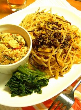 とんぶりのパスタ。