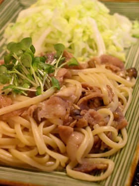 春キャベツで豚生姜焼パスタ